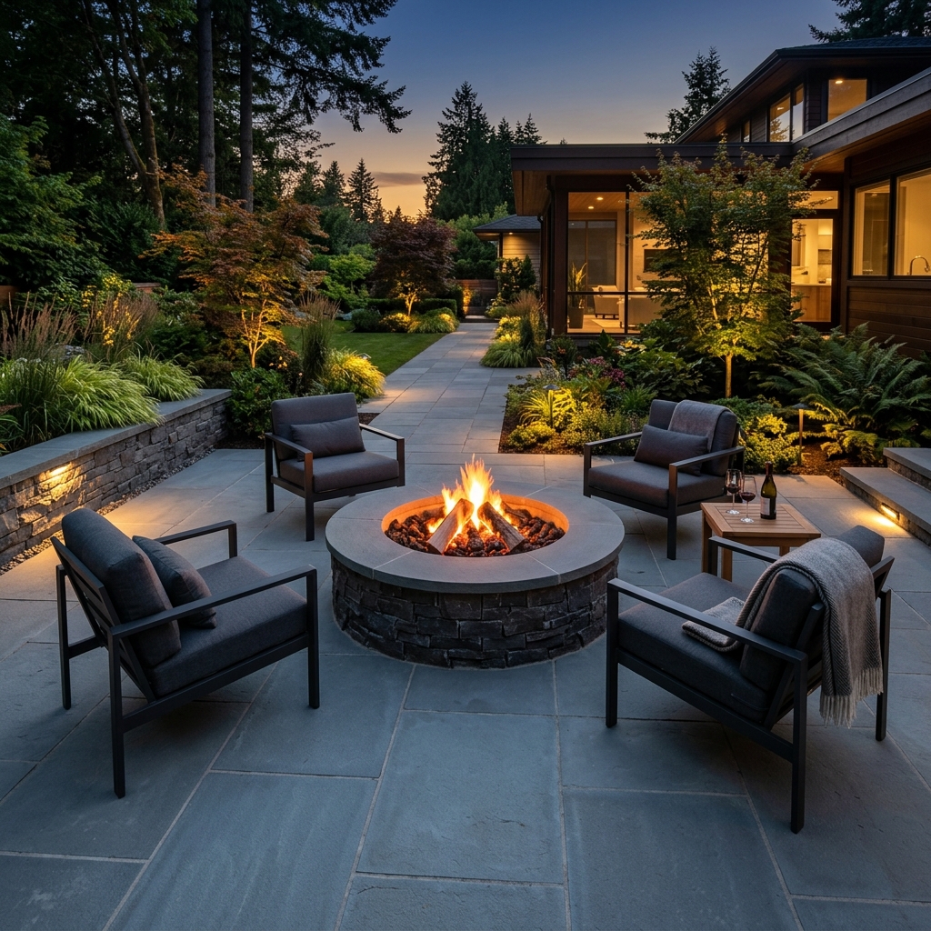 Bluestone flagstone patio